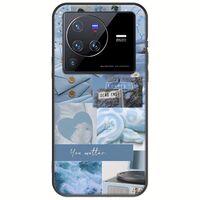 Aesthetic Blue Vivo X80 Pro Black TPU (Μαύρη Σιλικόνη)