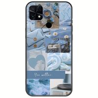 Aesthetic Blue Xiaomi Poco C40 Black TPU (Μαύρη Σιλικόνη)