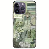 Aesthetic Green iPhone 15 Pro Black TPU (Μαύρη Σιλικόνη)