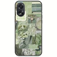 Aesthetic Green Oppo A18 4G Black TPU (Μαύρη Σιλικόνη)