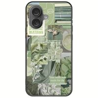 Aesthetic Green iPhone 16 Plus Black TPU (Μαύρη Σιλικόνη)