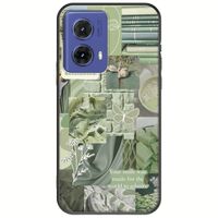 Aesthetic Green Motorola Moto G85 5G Black TPU (Μαύρη Σιλικόνη)