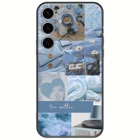 Aesthetic Blue Samsung Galaxy S25 5G Black TPU (Μαύρη Σιλικόνη)