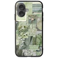 Aesthetic Green iPhone 16 Plus Groove TPU (Tempered Glass και TPU)