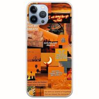 Aesthetic Orange iPhone 12 Pro Flexible TPU (Διάφανη Σιλικόνη)