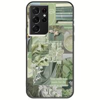 Aesthetic Green Samsung Galaxy S21 Ultra Black TPU (Μαύρη Σιλικόνη)