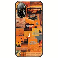 Aesthetic Orange Realme C67 4G Black TPU (Μαύρη Σιλικόνη)