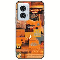 Aesthetic Orange Motorola Edge 50 Fusion 5G Black TPU (Μαύρη Σιλικόνη)