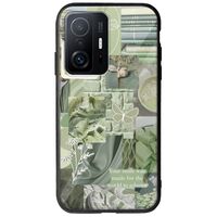 Aesthetic Green Xiaomi 11T / 11T Pro Groove TPU (Tempered Glass και TPU)