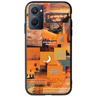 Aesthetic Orange Realme 9i Groove TPU (Tempered Glass και TPU)