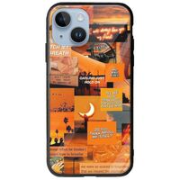 Aesthetic Orange iPhone 15 Groove TPU (Tempered Glass και TPU)