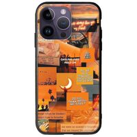 Aesthetic Orange iPhone 15 Pro Groove TPU (Tempered Glass και TPU)