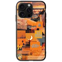 Aesthetic Orange iPhone 16 Pro Max Groove TPU (Tempered Glass και TPU)