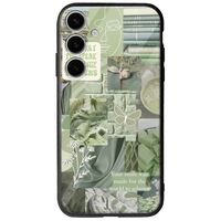 Aesthetic Green Samsung Galaxy S25 5G Groove TPU (Tempered Glass και TPU)