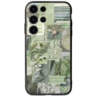 Aesthetic Green Samsung Galaxy S25 Ultra 5G Groove TPU (Tempered Glass και TPU)