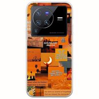 Aesthetic Orange Vivo X80 Pro Flexible TPU (Διάφανη Σιλικόνη)