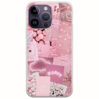 Aesthetic Pink iPhone 15 Pro Flexible TPU (Διάφανη Σιλικόνη)