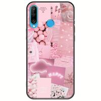 Aesthetic Pink Huawei P30 Lite Black TPU (Μαύρη Σιλικόνη)