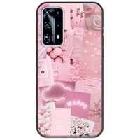 Aesthetic Pink Huawei P40 Black TPU (Μαύρη Σιλικόνη)