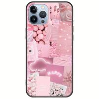 Aesthetic Pink iPhone 12 Pro Black TPU (Μαύρη Σιλικόνη)