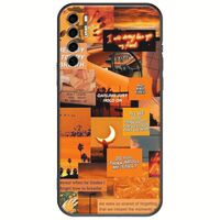 Aesthetic Orange TCL 20S / 20 5G / 20L / 20L+ Black TPU (Μαύρη Σιλικόνη)