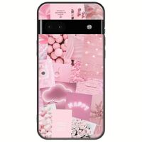 Aesthetic Pink Google Pixel 6a 5G Black TPU (Μαύρη Σιλικόνη)