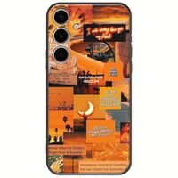 Aesthetic Orange Samsung Galaxy S24 Plus 5G Black TPU (Μαύρη Σιλικόνη)