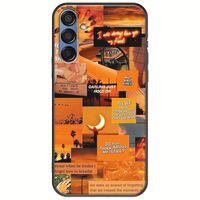 Aesthetic Orange Samsung Galaxy M15 5G Black TPU (Μαύρη Σιλικόνη)