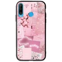 Aesthetic Pink Huawei P30 Lite Groove TPU (Tempered Glass και TPU)