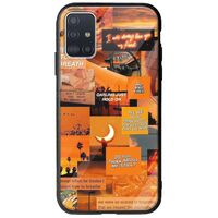 Aesthetic Orange Samsung Galaxy A71 Groove TPU (Tempered Glass και TPU)