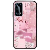 Aesthetic Pink Huawei P40 Groove TPU (Tempered Glass και TPU)