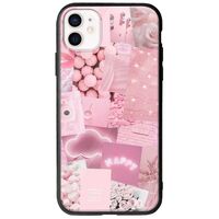 Aesthetic Pink iPhone 12 mini Groove TPU (Tempered Glass και TPU)