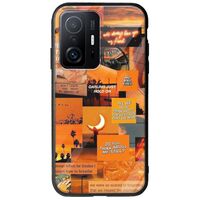 Aesthetic Orange Xiaomi 11T / 11T Pro Groove TPU (Tempered Glass και TPU)