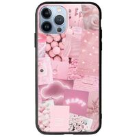 Aesthetic Pink iPhone 12 Pro Groove TPU (Tempered Glass και TPU)