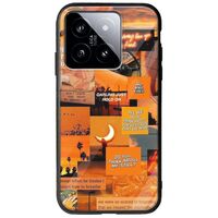 Aesthetic Orange Xiaomi 14T 5G Groove TPU (Tempered Glass και TPU)