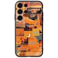 Aesthetic Orange Samsung Galaxy S25 Ultra 5G Groove TPU (Tempered Glass και TPU)