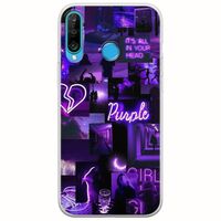 Aesthetic Purple Huawei P30 Lite Flexible TPU (Διάφανη Σιλικόνη)