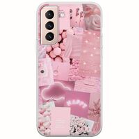 Aesthetic Pink Samsung Galaxy S21 FE 5G Flexible TPU (Διάφανη Σιλικόνη)