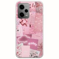 Aesthetic Pink Xiaomi Redmi Note 12 5G Flexible TPU (Διάφανη Σιλικόνη)
