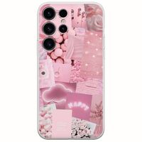 Aesthetic Pink Samsung Galaxy S24 Ultra 5G Flexible TPU (Διάφανη Σιλικόνη)
