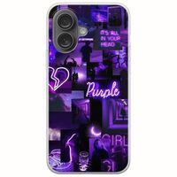 Aesthetic Purple iPhone 16 Plus Flexible TPU (Διάφανη Σιλικόνη)