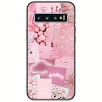 Aesthetic Pink Samsung Galaxy S10 Black TPU (Μαύρη Σιλικόνη)
