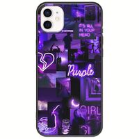 Aesthetic Purple iPhone 12 mini Black TPU (Μαύρη Σιλικόνη)