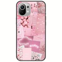 Aesthetic Pink Xiaomi Mi 11 Lite / 11 Lite NE / 5G Black TPU (Μαύρη Σιλικόνη)