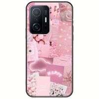 Aesthetic Pink Xiaomi 11T / 11T Pro Black TPU (Μαύρη Σιλικόνη)