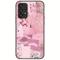 Aesthetic Pink Samsung Galaxy A13 4G Black TPU (Μαύρη Σιλικόνη)