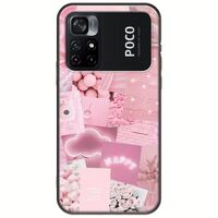 Aesthetic Pink Xiaomi Poco M4 Pro 4G Black TPU (Μαύρη Σιλικόνη)