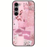 Aesthetic Pink Samsung Galaxy S23 Plus 5G Black TPU (Μαύρη Σιλικόνη)
