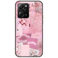 Aesthetic Pink Xiaomi Poco X5 Pro 5G Black TPU (Μαύρη Σιλικόνη)