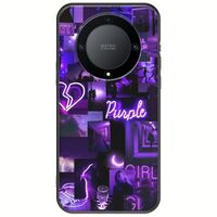 Aesthetic Purple Honor Magic 5 Lite 5G Black TPU (Μαύρη Σιλικόνη)
